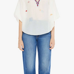 The Breeze Yoke Top Last Lap Whisper White