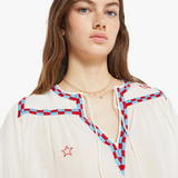 The Breeze Yoke Top Last Lap Whisper White