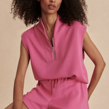 Loretta Half Zip Ibis Rose