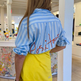 Mia Stripe Positano Shirt Santorini Blue