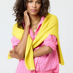 Pia Eyelet Button Up Shirt Neon Pink