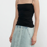Supima Cotton Essential Strappy Tank Black