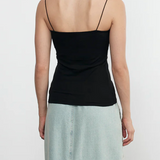 Supima Cotton Essential Strappy Tank Black