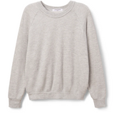 Lennon Fleece Shrunken Raglan Sweatshirt Ash Grey