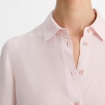 Slim Fitted Button Down Blouse Ballet Pink