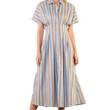 Striped Button Up Maxi Dress