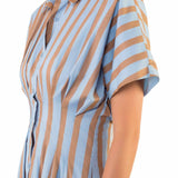 Striped Button Up Maxi Dress