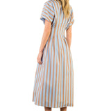 Striped Button Up Maxi Dress