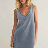 Sloane V-Neck Jersey Denim Mini Dress