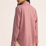 The Perfect Linen Top Pink Smoke