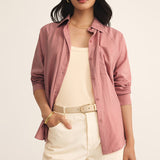 The Perfect Linen Top Pink Smoke