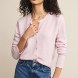 Medina Button Up Cardigan Washed Pink