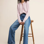 Medina Button Up Cardigan Washed Pink