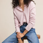 Medina Button Up Cardigan Washed Pink