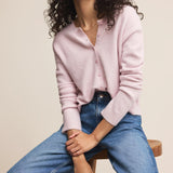 Medina Button Up Cardigan Washed Pink