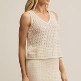 Nilo Crochet Tank Sea Salt
