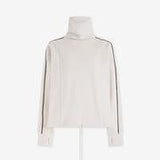 Ariana High-Neck Midlayer Sweater Cement Marl/ Bitter Chocolate