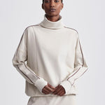 Ariana High-Neck Midlayer Sweater Cement Marl/ Bitter Chocolate