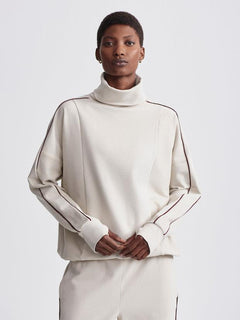 Ariana High-Neck Midlayer Sweater Cement Marl/ Bitter Chocolate