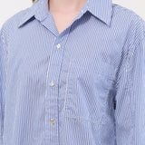 Ruth Oversized Shirt Blue Multi Stripe