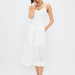 Zora Solid Tank Button Down Dress Pearl
