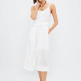 Zora Solid Tank Button Down Dress Pearl
