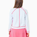 Bainbridge Quarter Zip Super White/Guava