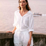 Mer-Sea Billie Linen Short White