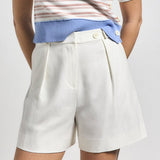 Boswell Adjustable Waist Short White Womens Shorts