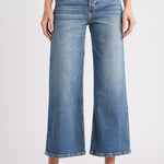 High Rise Wide Leg Crop Crafted Indigo
