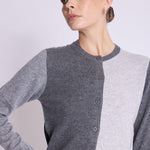 Gabriel Two-Tone Grey Cardigan Sweater