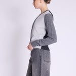 Gabriel Two-Tone Grey Cardigan Sweater