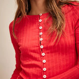 Tilly Long Sleeve Cardigan Crabapple Red