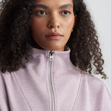 Hawley Half Zip Sweat Mauve Marl