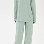Gisele Long Pj Set Eucalyptus/Ivory