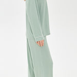 Gisele Long Pj Set Eucalyptus/Ivory