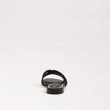 Bay Multi Logo Sandal Black and Natural Raffia