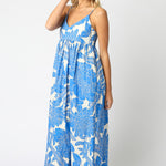 Blue Patterned Sun Maxi Dress
