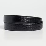The Jordan Croc Embossed Belt Black Nickel
