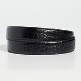 The Jordan Croc Embossed Belt Black Nickel