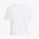 Cropped Collegiate Tee White