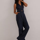 The Favorite Vest Navy Pinstripe