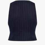 The Favorite Vest Navy Pinstripe