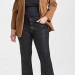 The Callie Coated Mini Boot Black