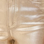 The Mia High Rise Wide Leg Gold Foil