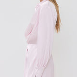 Talit Draped Front Mini Dress Ballet Pink
