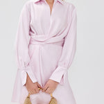 Talit Draped Front Mini Dress Ballet Pink