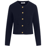 The Talia Cardigan Jacket Blue Black