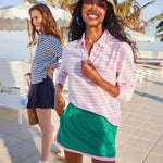 Cotton Mix Midweight Mulberry Long Sleeve White/ Bubblegum