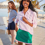 Cotton Mix Midweight Mulberry Long Sleeve White/ Bubblegum